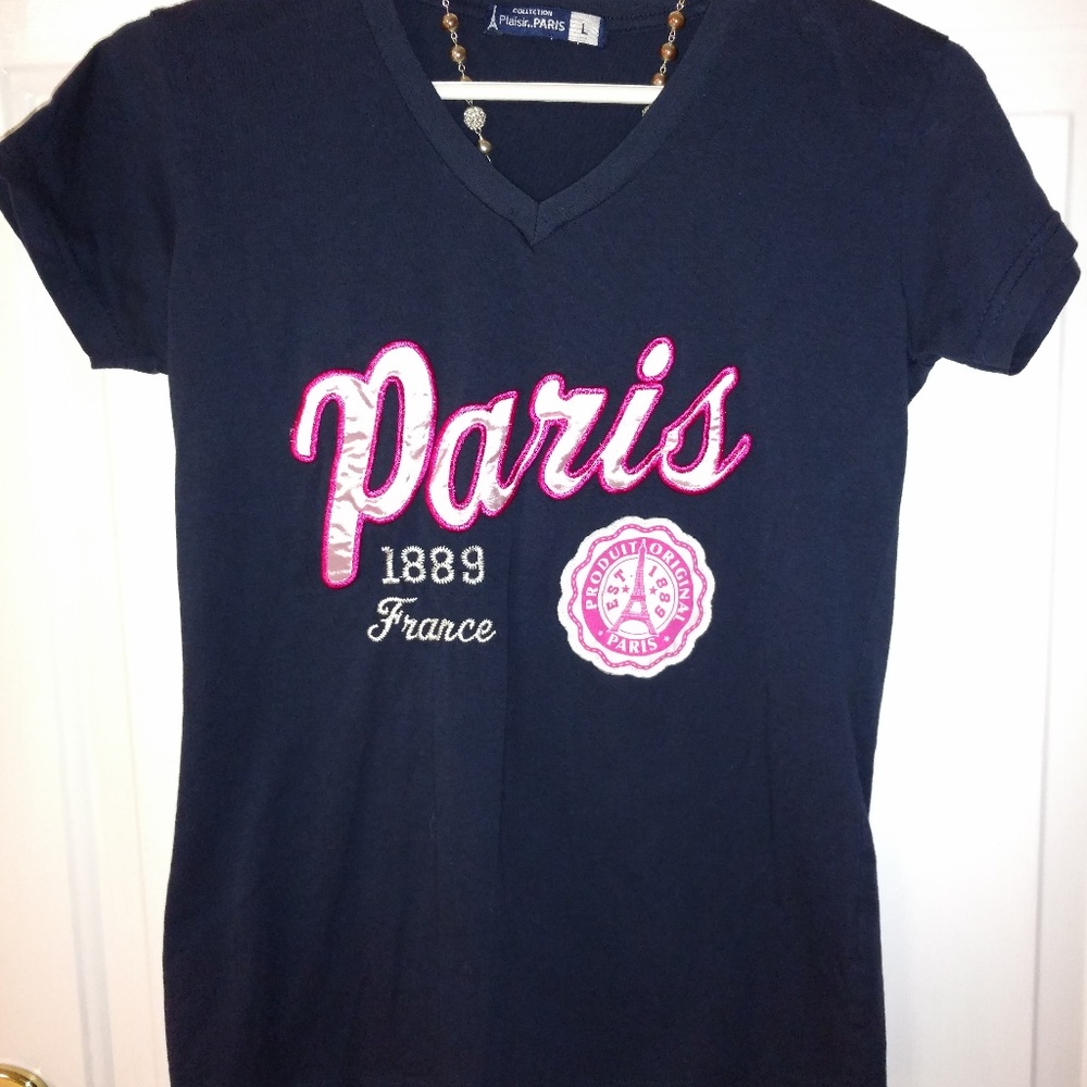 Plaisir de Paris Paris France T-Shirt Size L